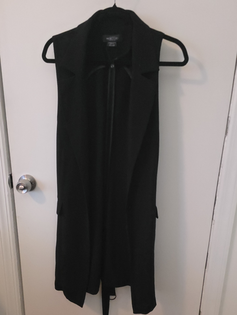 Longline Black Sleeveless Dress Vest by HELMUT LANG